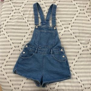 Zara trafaluc short denim overall